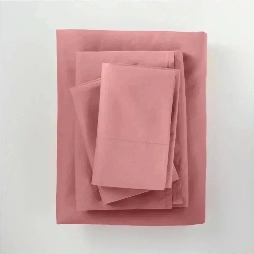 NWT Full Washed Supima Percale Solid Sheet
Set Rose‎ - Casaluna